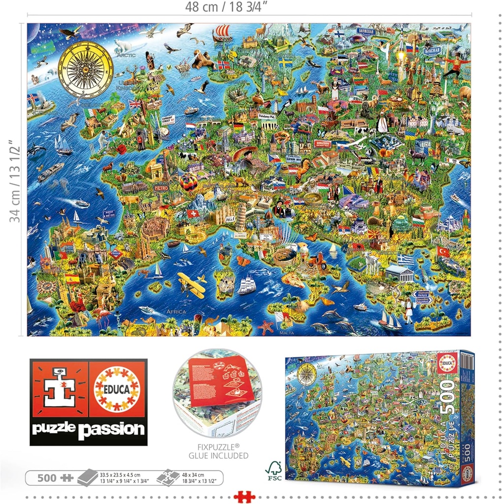 PUZ. 500 MAPA DE EUROPA