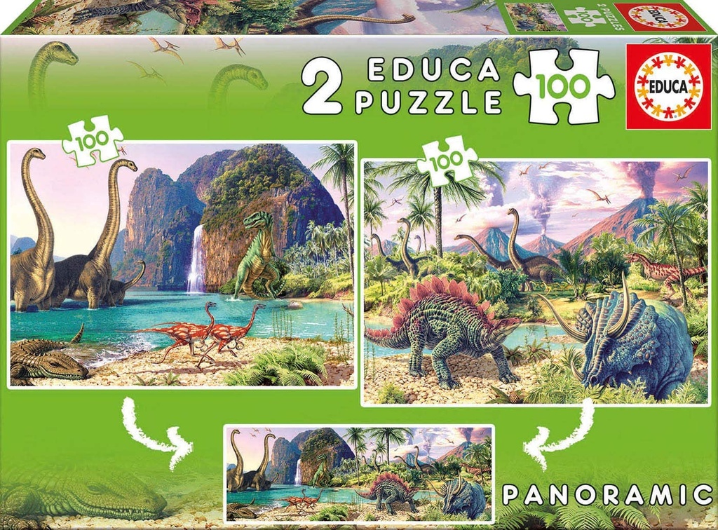 PUZ.2x100 DINO WORLD