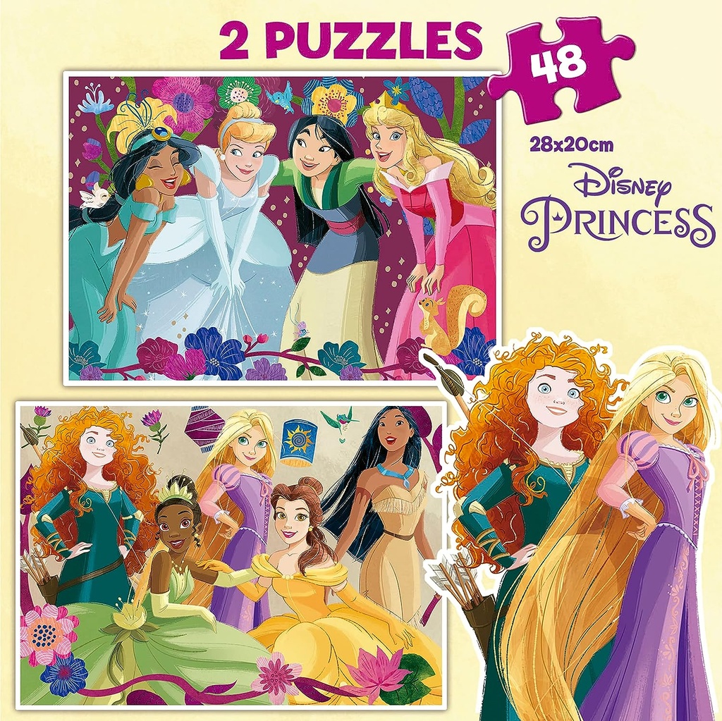 PUZ.2x48 DISNEY PRINCESS