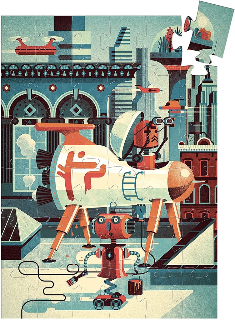 PUZZLE SILUETA BOB EL ROBOT