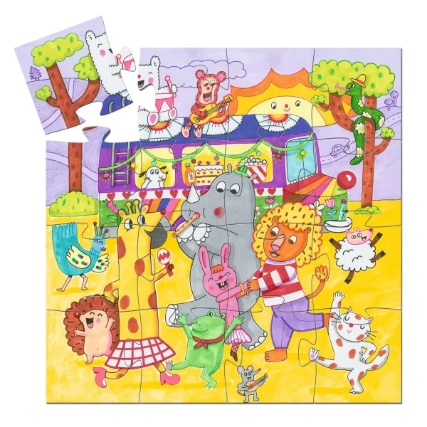 PUZZLE SILUETA BUS ARCOIRIS