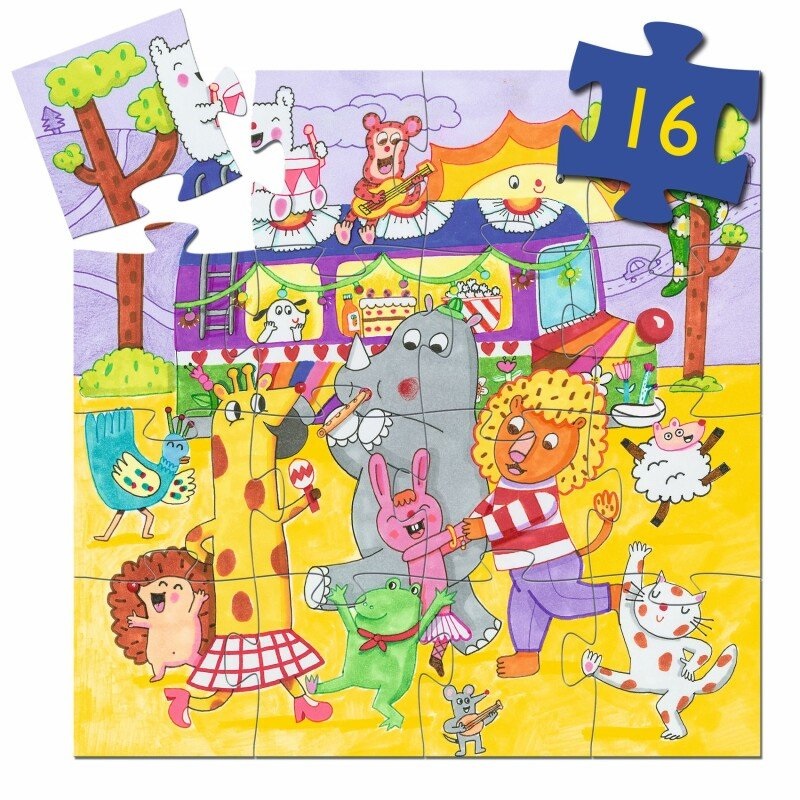 PUZZLE SILUETA BUS ARCOIRIS