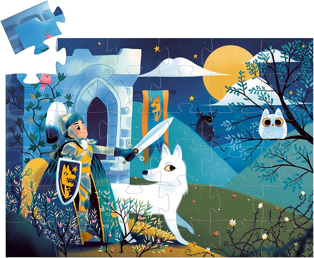 PUZZLE SILUETA CABALLERO LUNA LL