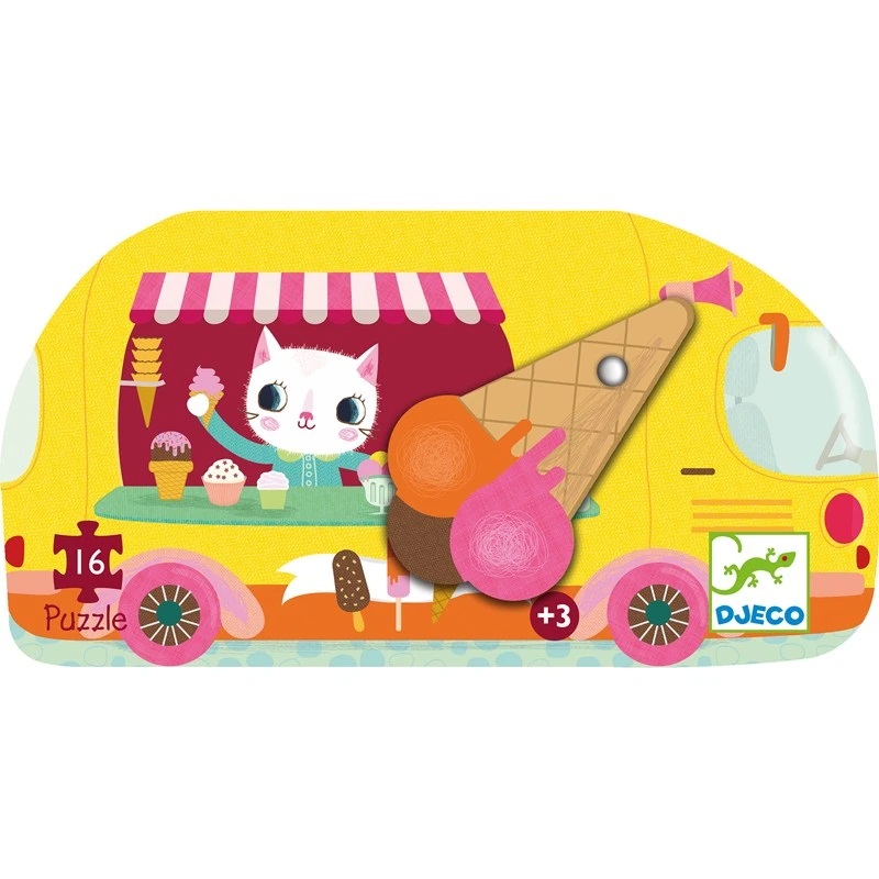 PUZZLE SILUETA CAMION HELADOS