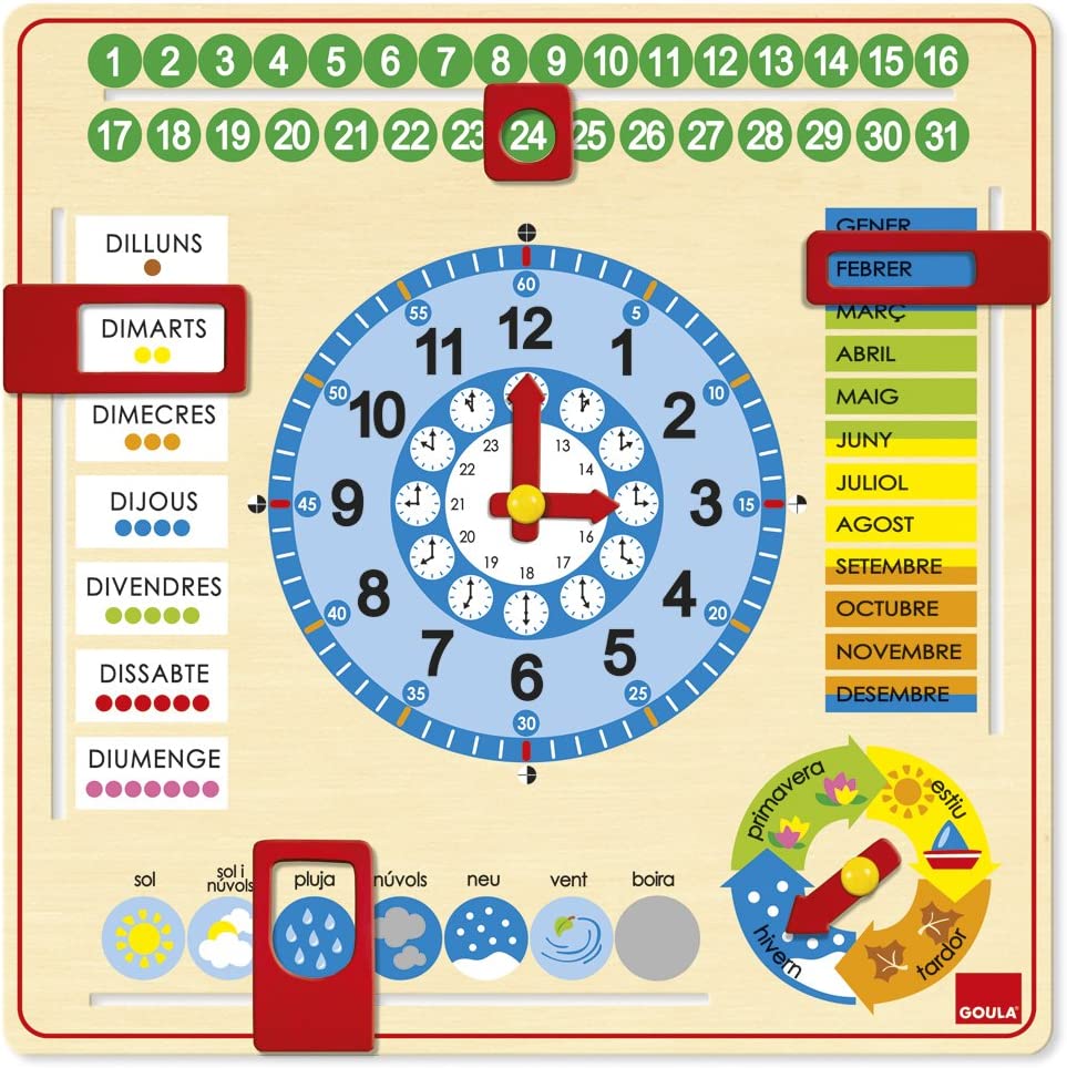 RELLOTGE CALENDARI ESCOLAR