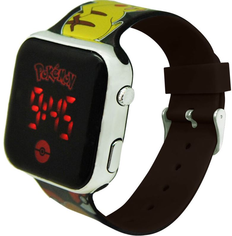 RELOJ LED POKEMON negro