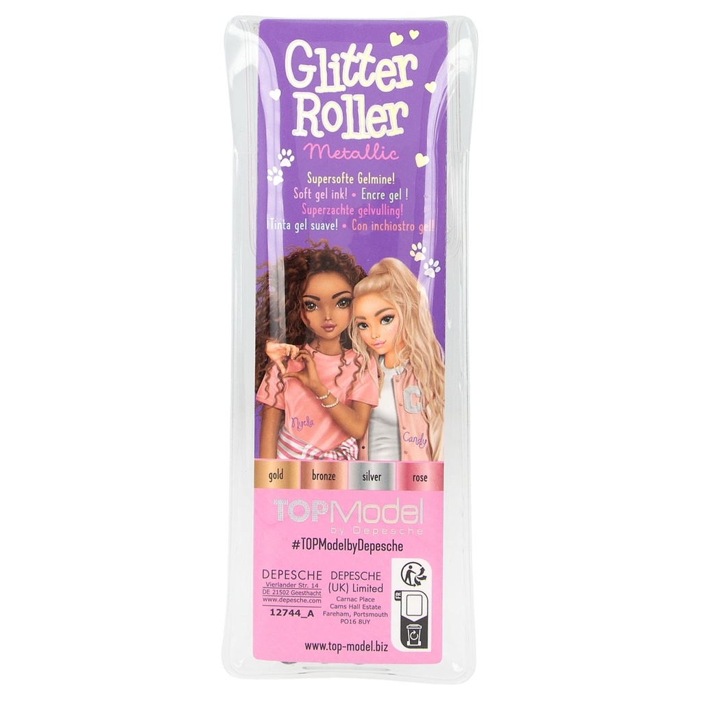 ROLLERS PURPURINA METALIZADA TOP MODEL