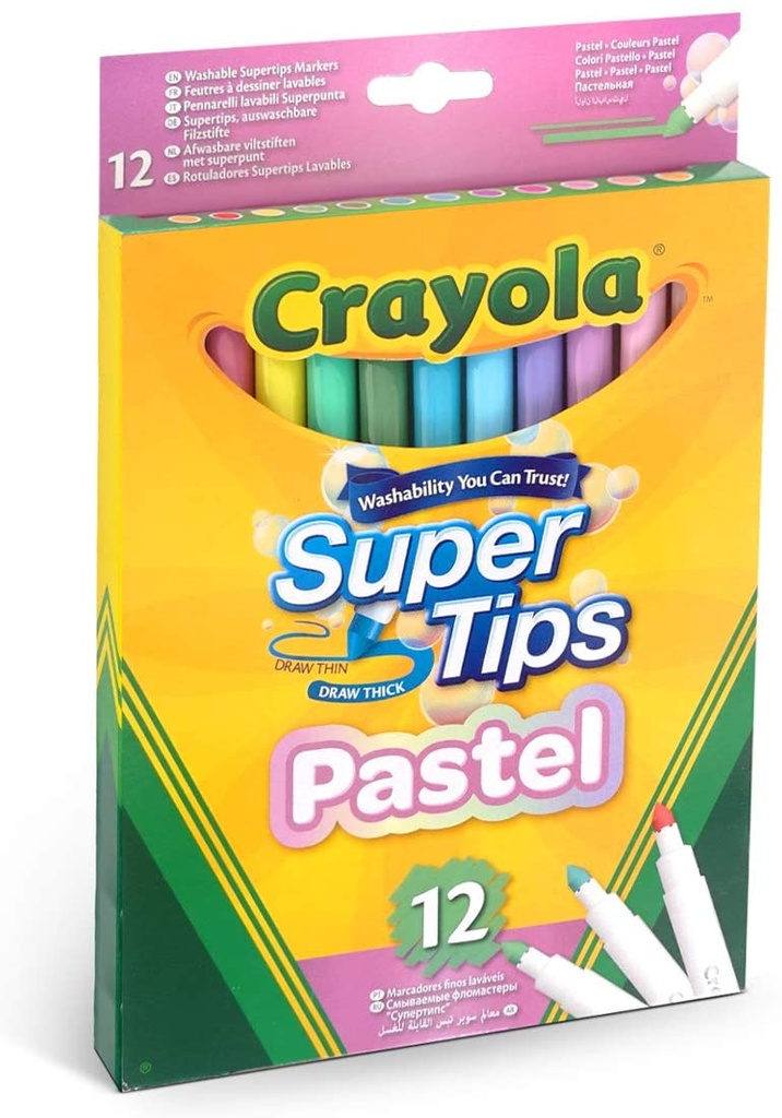 ROTULADORES LAV.COL.PASTEL(12)