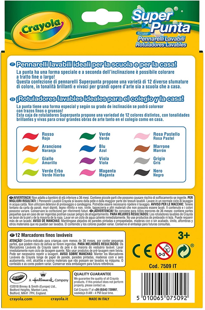 ROTULADORES SUPER P.LAV.(12)
