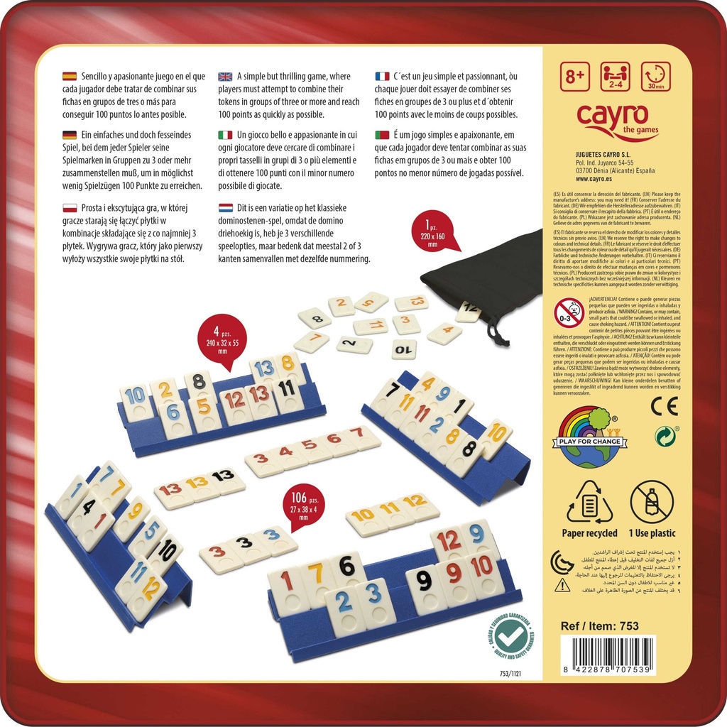 RUMMI CLASSIC CAJA METAL