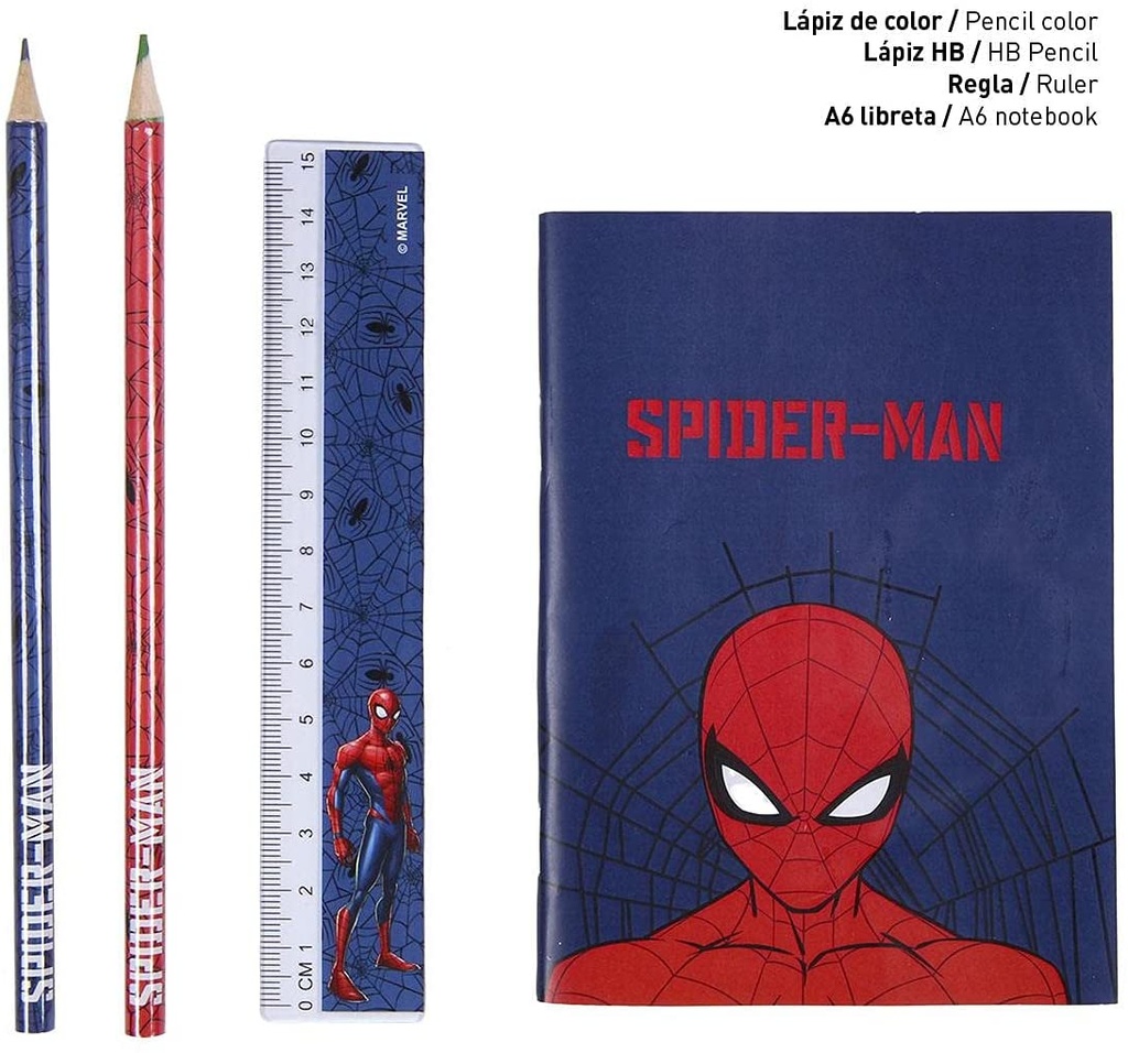 SET PAPELERIA SPIDERMAN