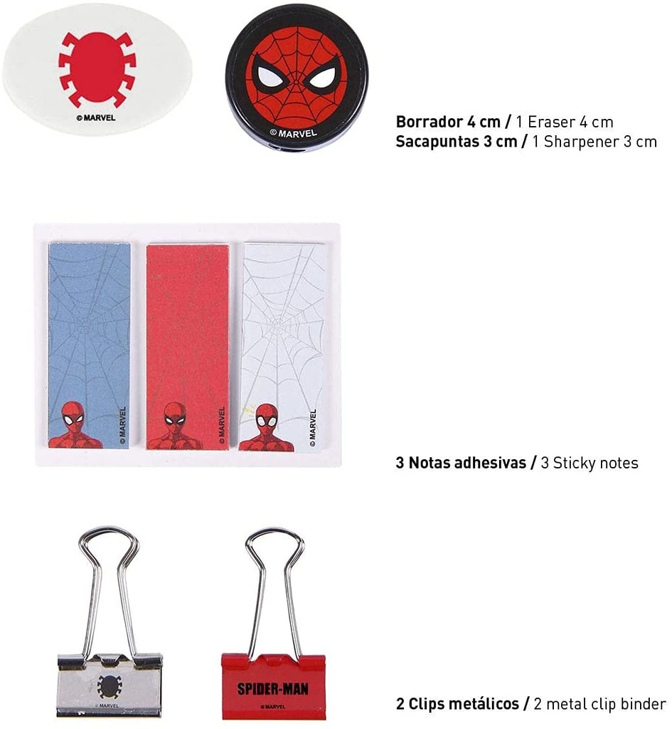 SET PAPELERIA SPIDERMAN