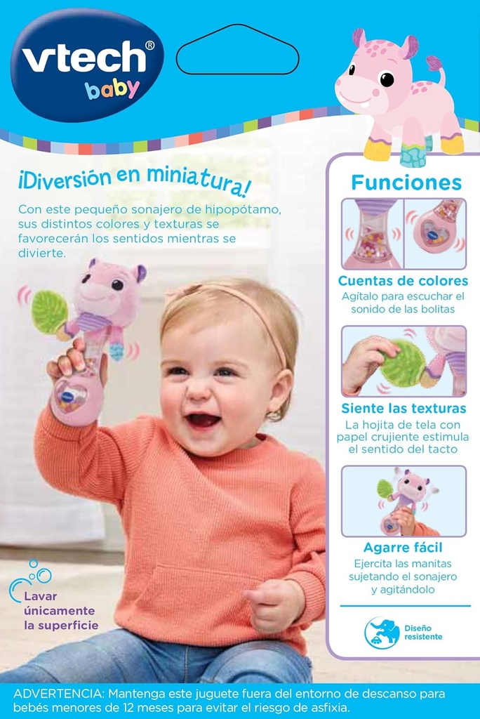 SONAJERO HIPO BEBE ROSA