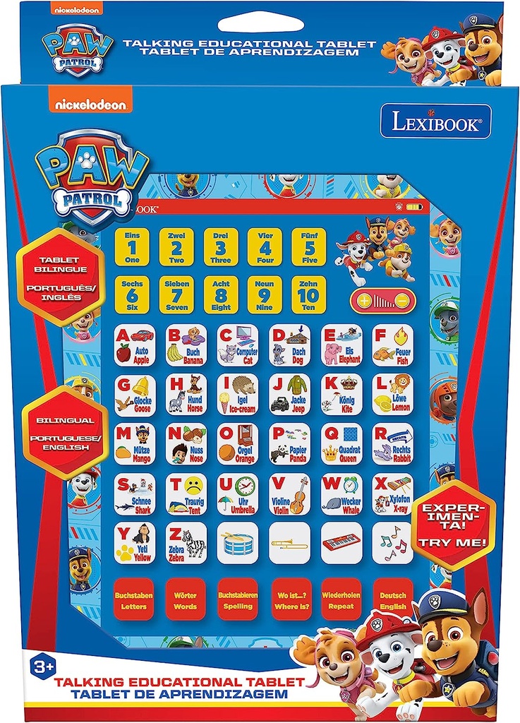 TABLET PAW PATROL BILINGUE