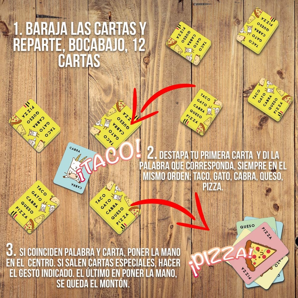 TACO,GATO,CABRA,QUESO,PIZZA