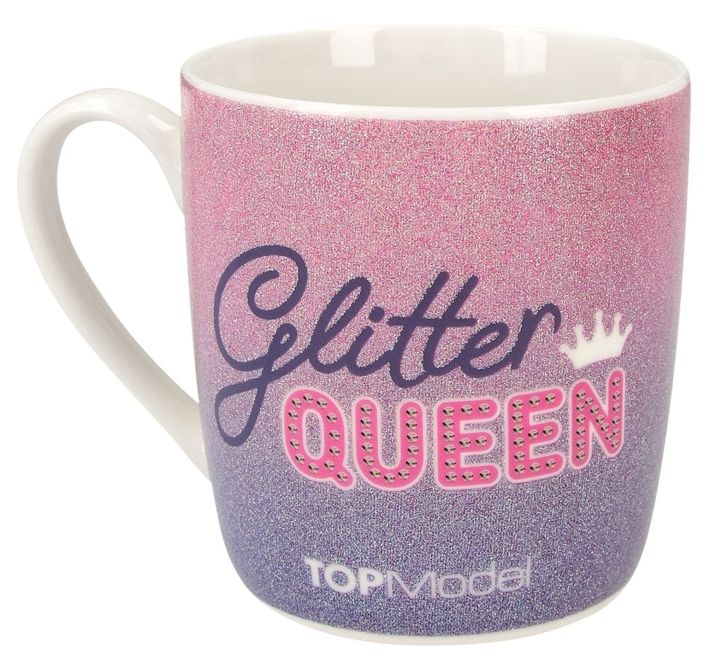 TAZA GLITTER QUEEN TOP MODEL