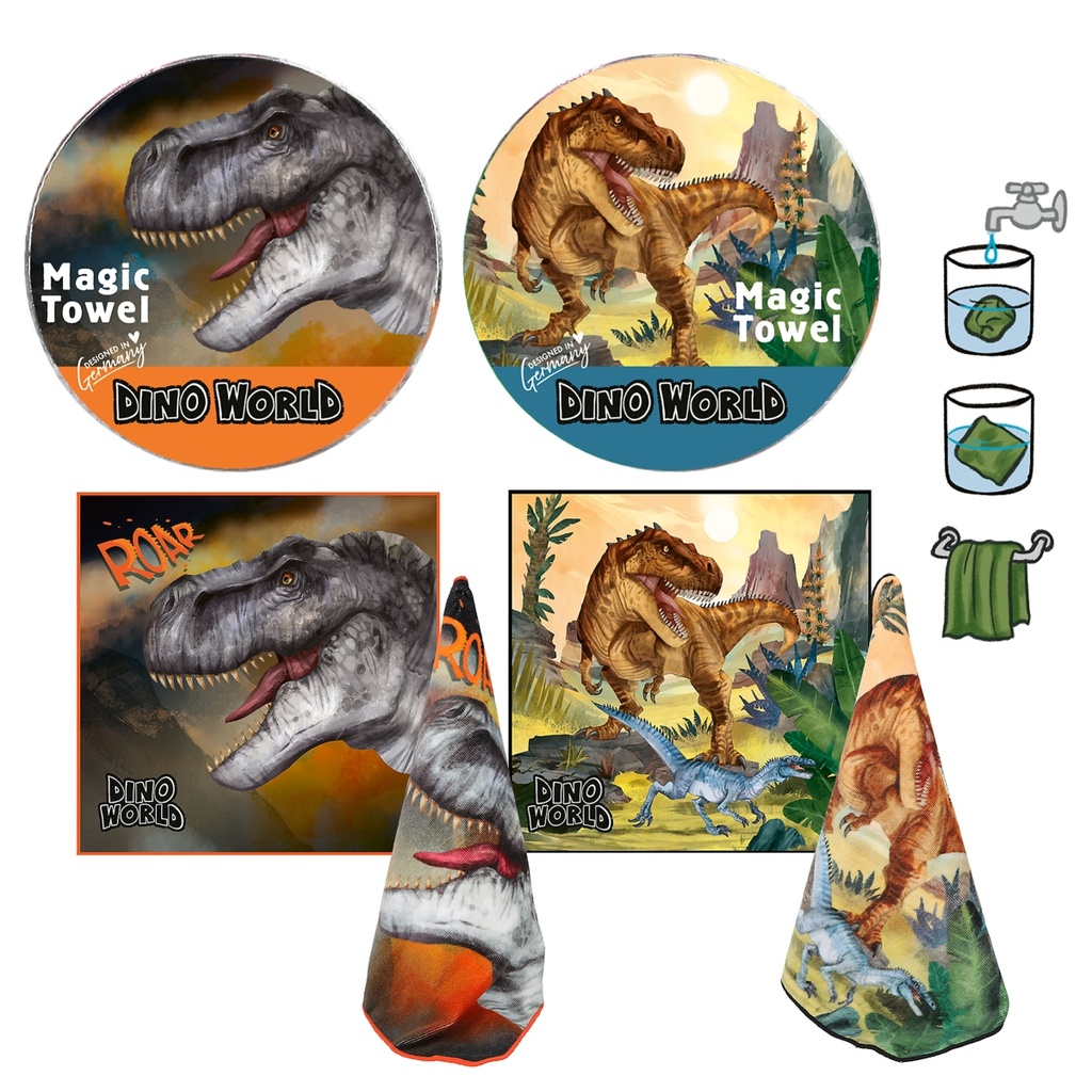 TOALLA MAGICA DINO WOLRD