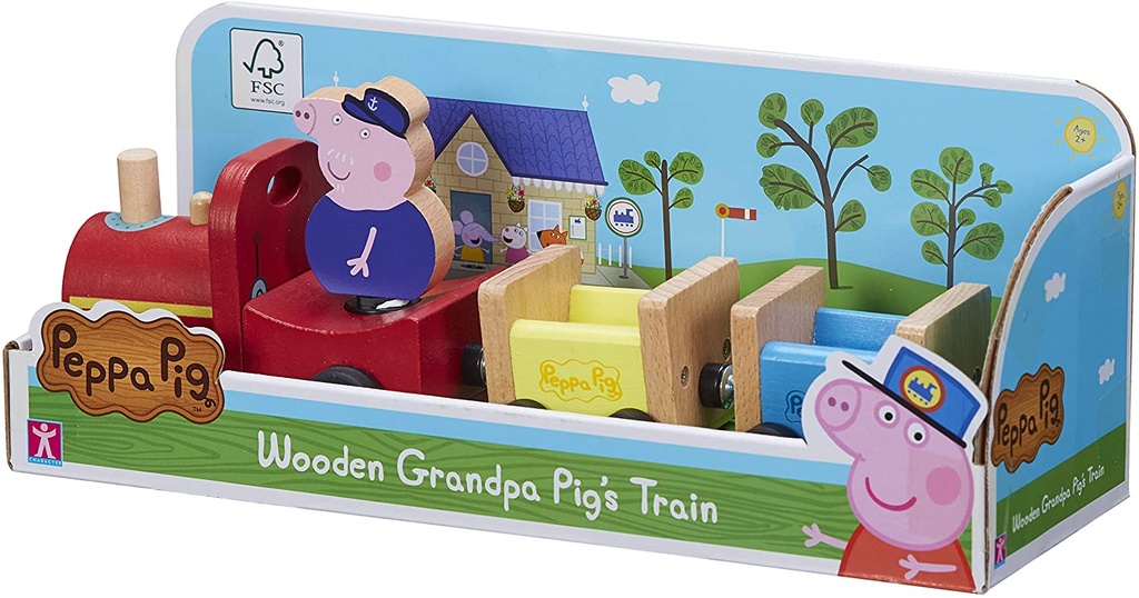 TREN MADERA ABUELO PEPPA PIG