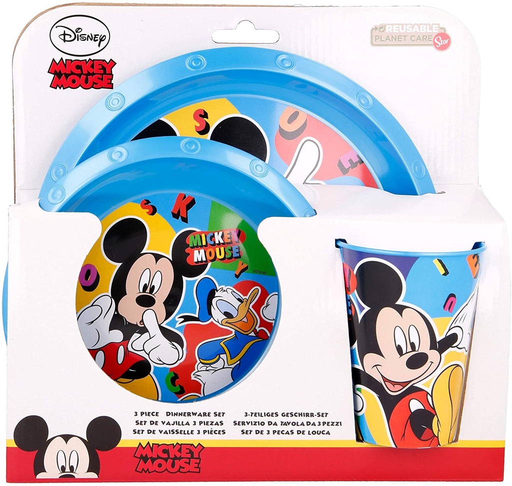 VAJILLA MICKEY 3 PIEZAS