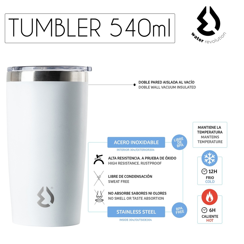 VASO TERMICO 540 ML.BLANCO