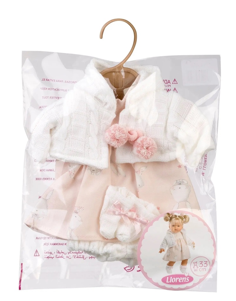 VESTIDO MUÑECA 33 CM.