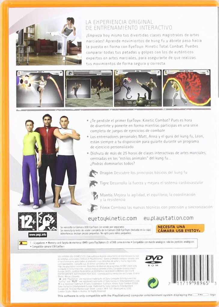 [44198965] EYETOY: KINETIC TOT,COMBAT PS2                                             
