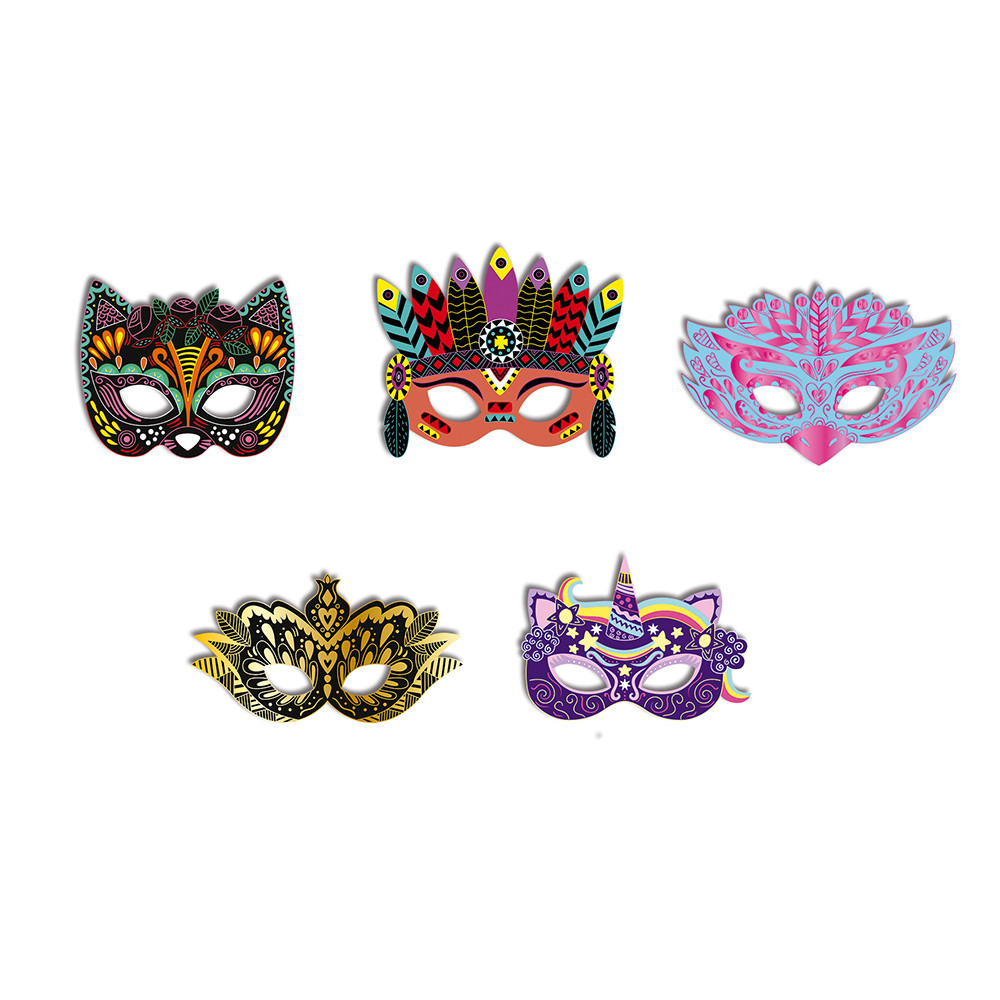 ARTE SCRATCH MASCARAS FIESTA