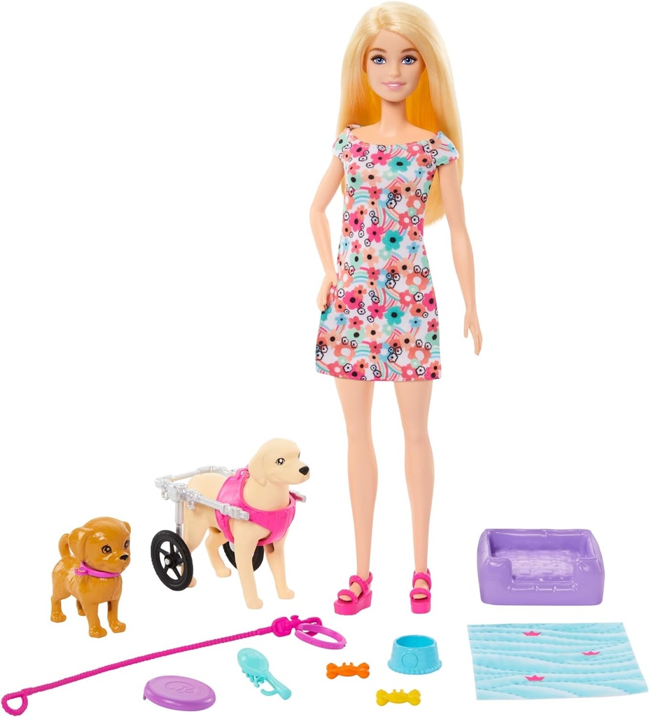 BARBIE PASEO PERRO C/SILLA R.