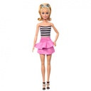 BARBIE TOP RAYAS C/FALDA ROSA