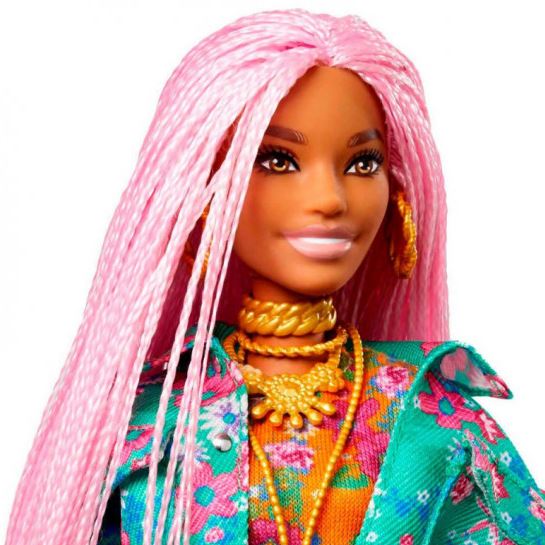 BARBIE TRENZAS ROSAS