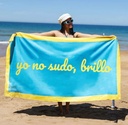 TOALLA PLAYA "NO SUDO,BRILLO"
