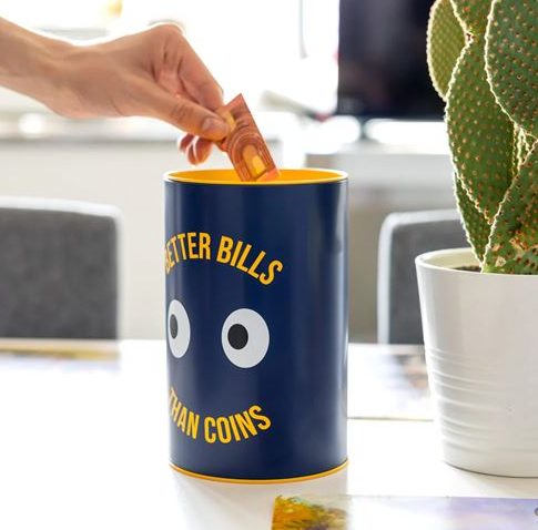 HUCHA XXL "BETTER BILLS THAN COINS"