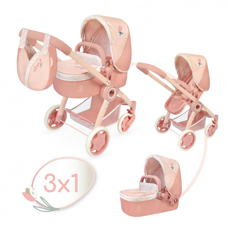 COCHE MUÑECAS TULIPE 3x1