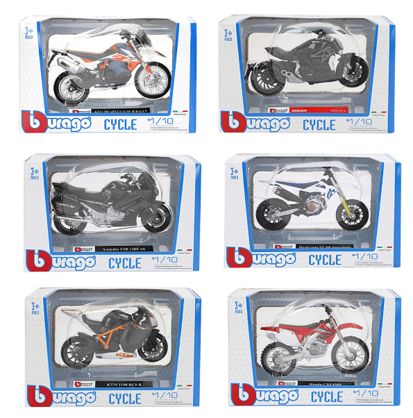 MOTO METAL CROSS 1:18 BURAGO
