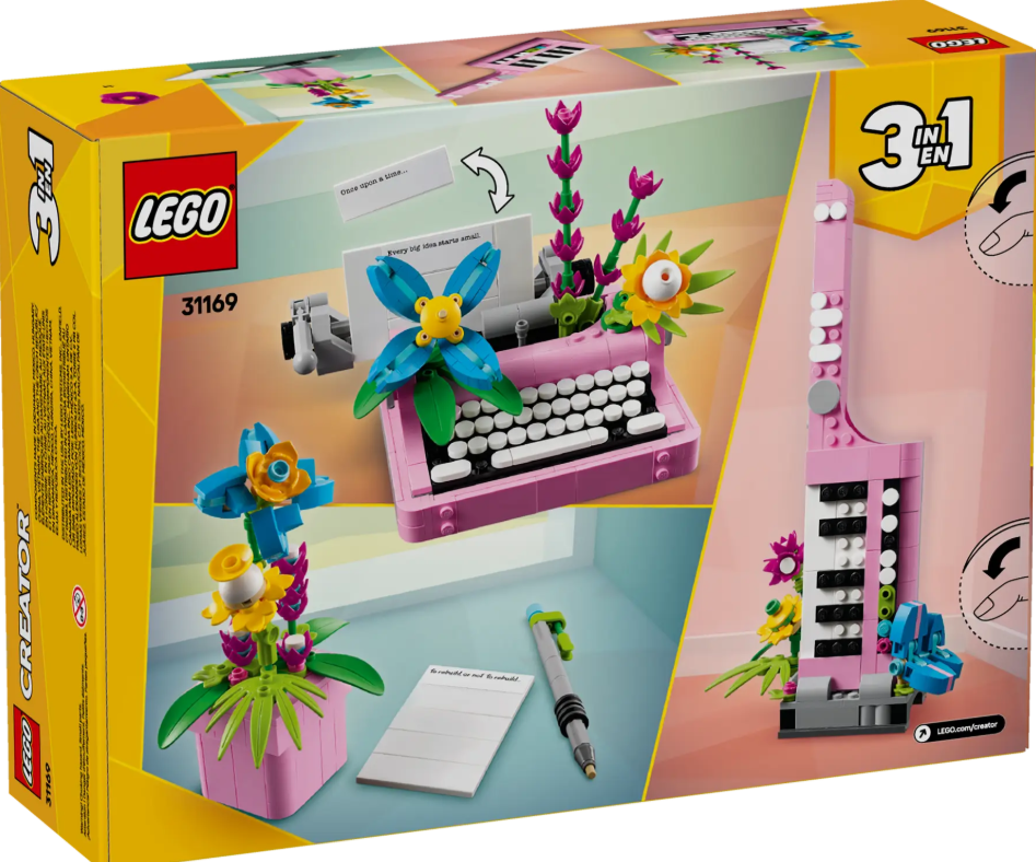 MAQUINA DE ESCRIBIR C/FLORES