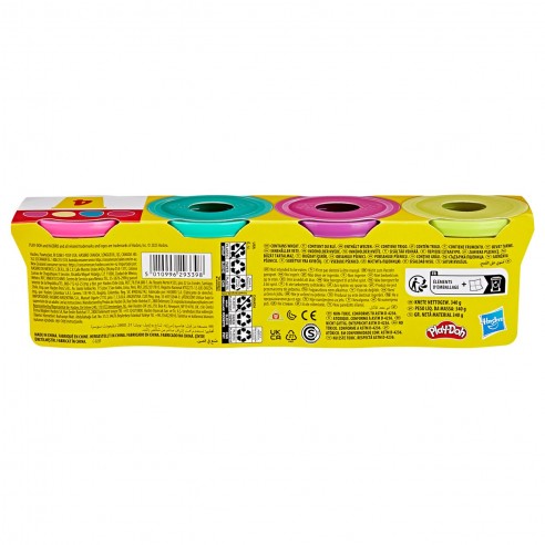 PLAYDOH PACK 4 BOTES COL.VIVOS