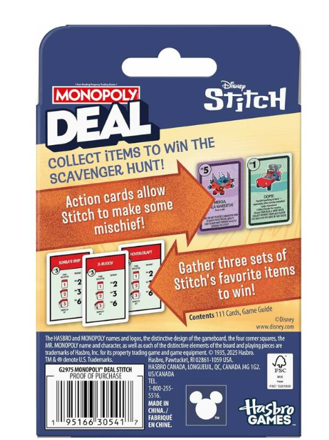 MONOPOLY DEAL STITCH