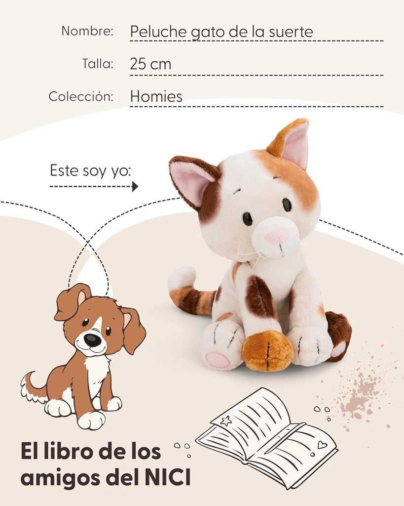 PELUCHE GATO TRICOLOR SENTADO