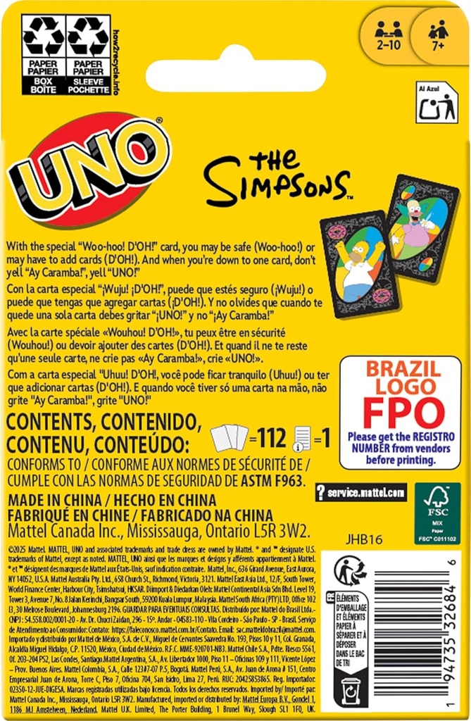 UNO SIMPSONS