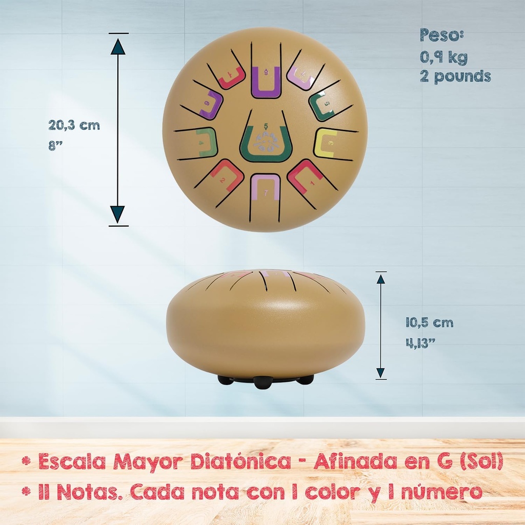 TAMBU 8" 11 NOTAS ORO