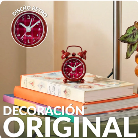 DESPERTADOR RETRO MINI GRANATE