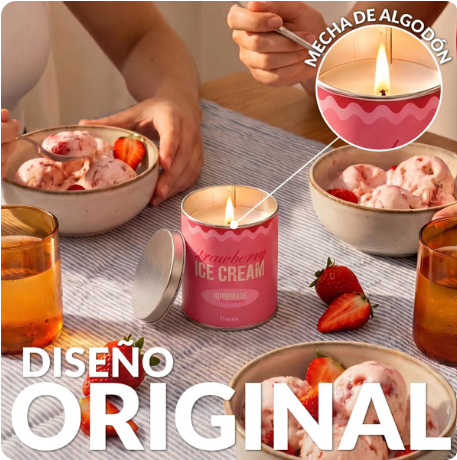 VELA LATA ESENCIA FRESAS C/NATA