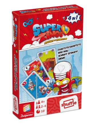 SUPERZINGS JUEGO CARTAS 4 EN 1