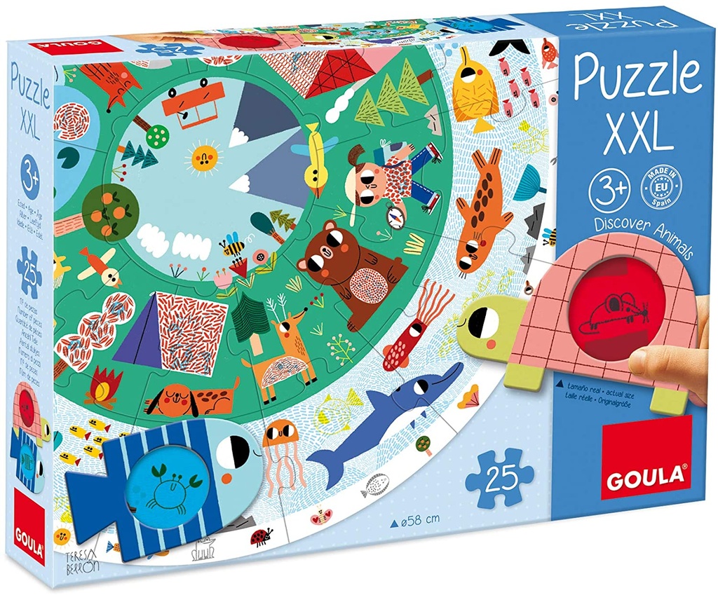 PUZZLE XXL DESCUBRE ANIMALES