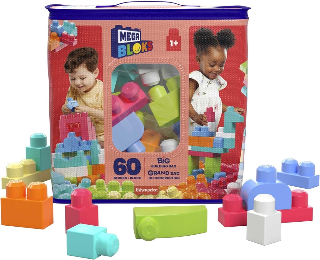 BOLSA MEGA BLOKS 60 ROSA