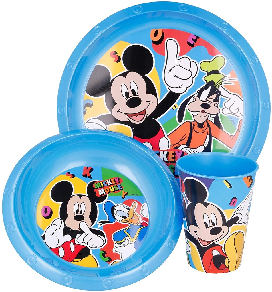 VAJILLA MICKEY 3 PIEZAS