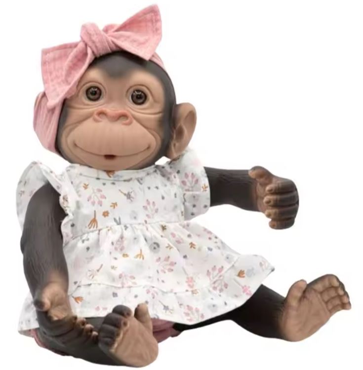 MONO REBORN 35 CM.VEST.ROSA