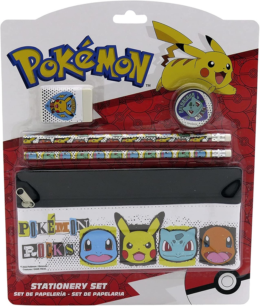 SET PAPELERIA C/PORTAT.POKEMON