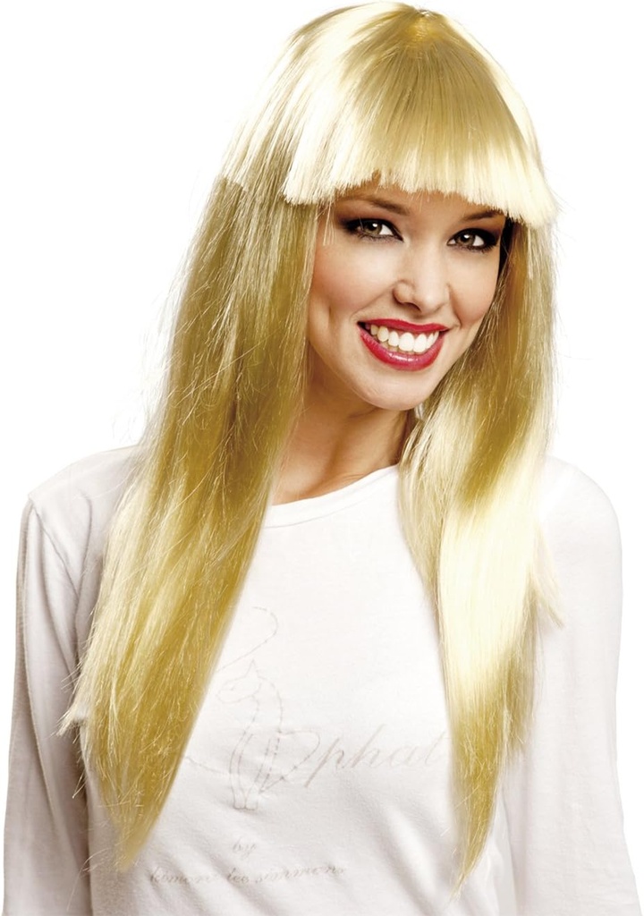 PELUCA LARGA C/FLEQUILLO RUBIA