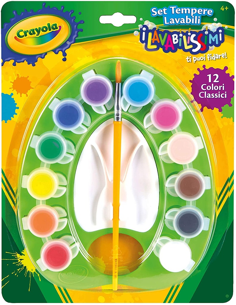 TEMPERAS LAVABLES C/PALETA(12)